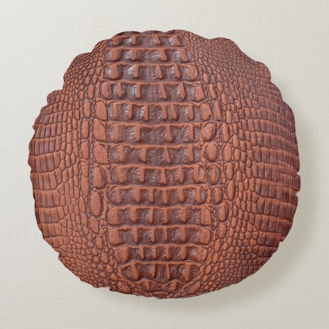 Brown leather texture backgroundabstract,aged,anim round cushion (Front)