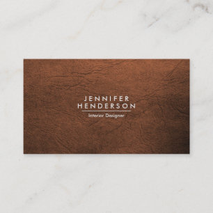 Brown Leather Texture Business Card