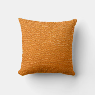 Brown leather texture closeup cushion
