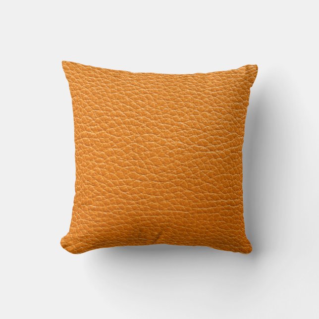 Brown leather texture closeup cushion (Front)