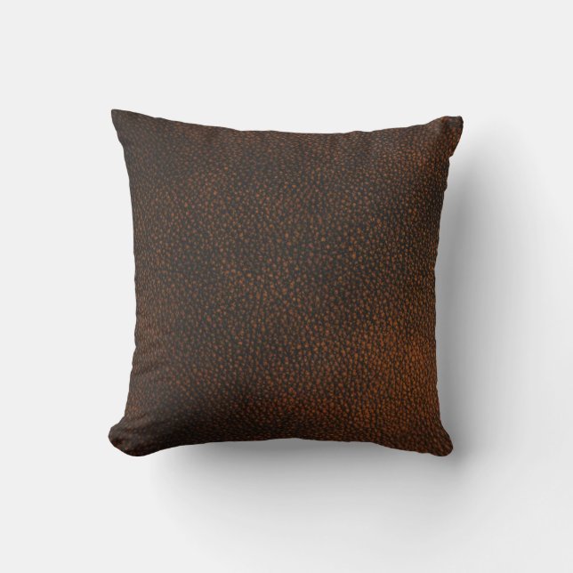 Brown Leather Texture Cushion (Front)