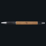 Brown Leather Texture Monogrammed Name<br><div class="desc">A Leather Textured pen with custom Initials and names. Makes a perfect gift for Men in your life; Dads,  Groomsmen,  Corporate gifts for bosses,  employees,  clients,  granddads,  grandpa or even best friends.</div>