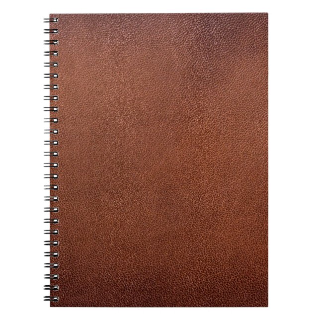 Brown leather texture notebook (Front)