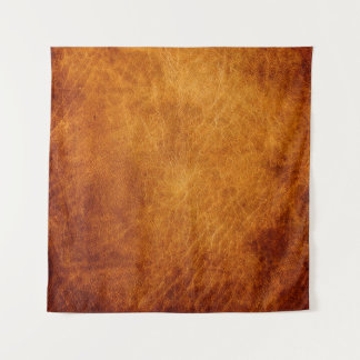 Brown leather texture tapestry