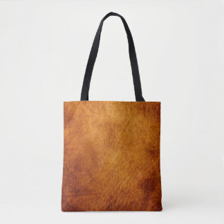 Brown leather texture tote bag