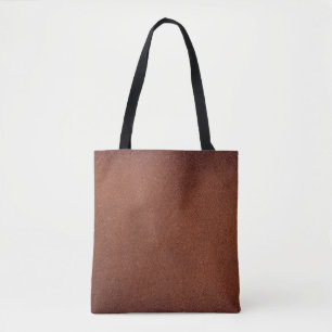 Brown leather texture tote bag