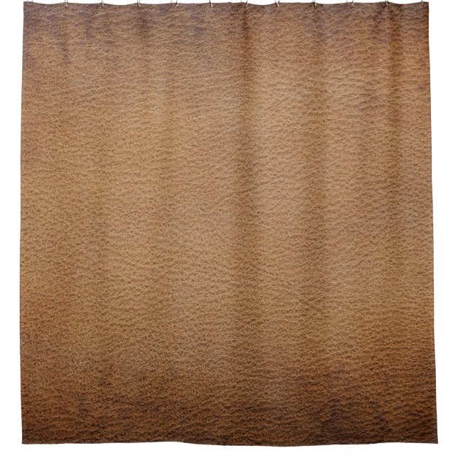 Brown Leather Texture: Vintage Background Closeup Shower Curtain (Front)