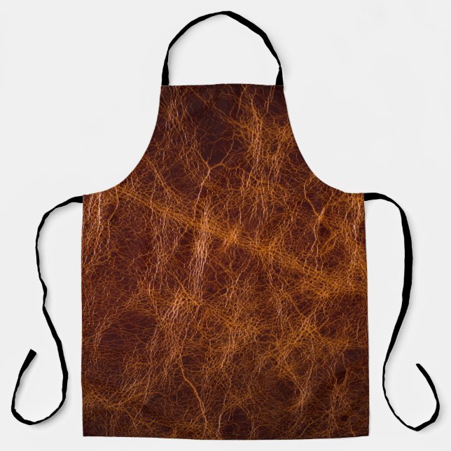 Brown leather textureabstract,art,artificial,backg apron (Front)