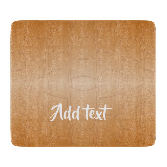 Brown leather textured cutting board (Front)