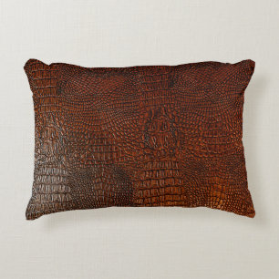 Brown leather textureleather,abstract,antique, ,ba decorative cushion