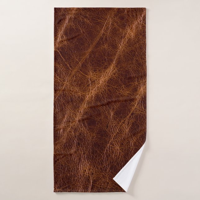 Brown leather textureleather,texture,abstract,acce bath towel (Bath Towel)