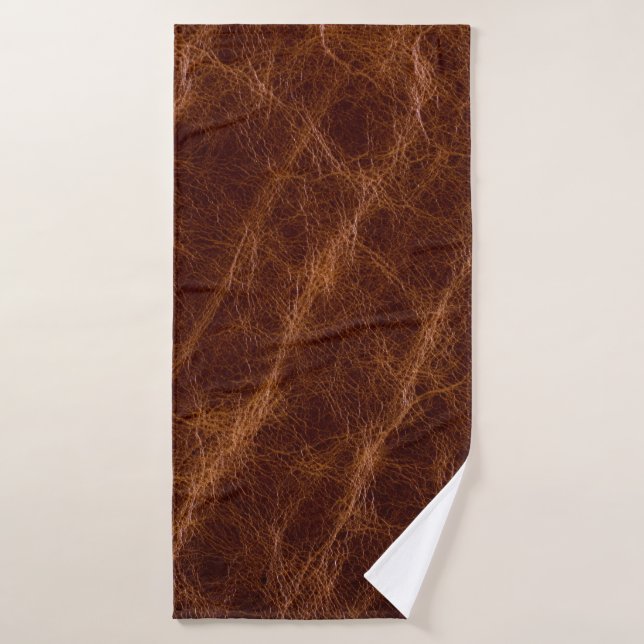 Brown leather textureleather,texture,abstract,acce bath towel (Bath Towel)