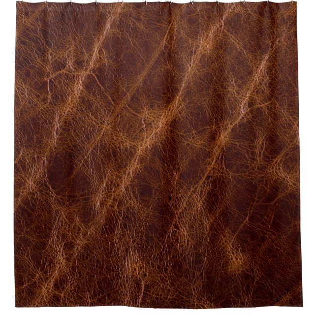 Brown leather textureleather,texture,abstract,acce shower curtain (Front)