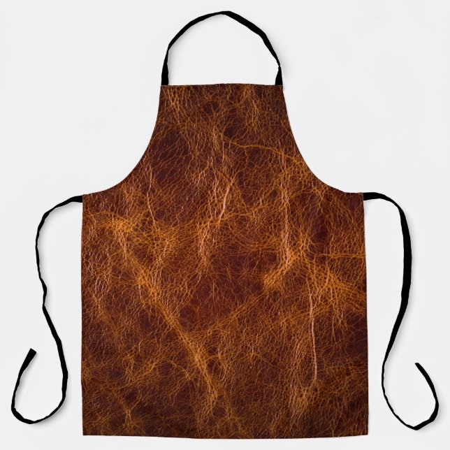 Brown leather textureleather,texture,background,ar apron (Front)