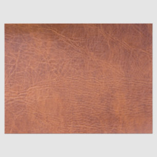 Brown leather tissue paper