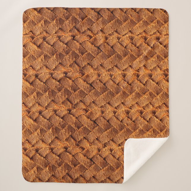 Brown leather woven backgroundleather,brown,backgr sherpa blanket (Front)