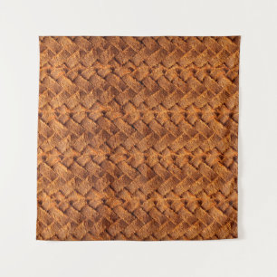 Brown leather woven backgroundleather,brown,backgr tapestry
