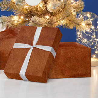 Brown Leather Wrapping Paper
