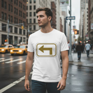 Brown Left Arrow Mens T-Shirt