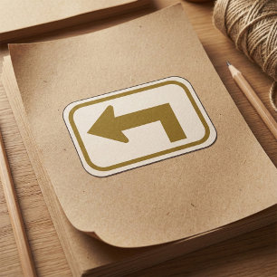 Brown Left Arrow Stickers