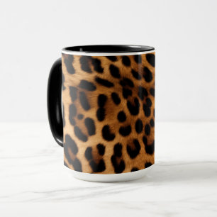 Brown Leopard Animal Print Mug