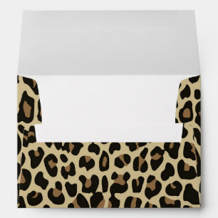 Brown leopard cheetah animal pattern envelope