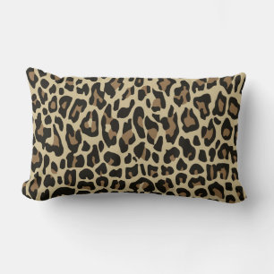 Brown leopard cheetah animal print throw pillow
