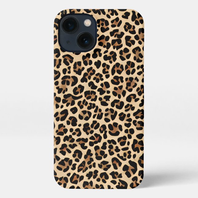 Brown leopard Pattern iPhone Case (Back)