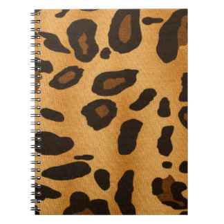 Brown Leopard Print Animal Pattern Notebook