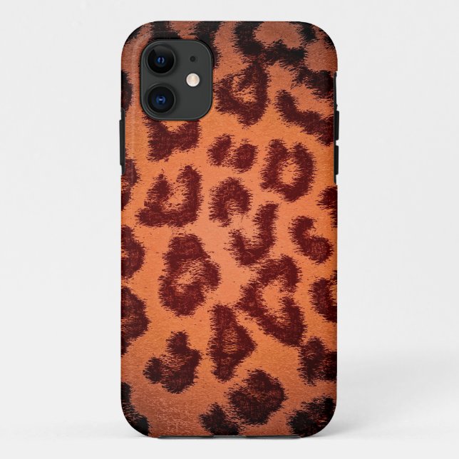 Brown Leopard Print Skin Case-Mate iPhone Case (Back)