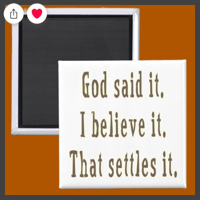 Brown Letters God Said It Magnet (Creator Uploaded)