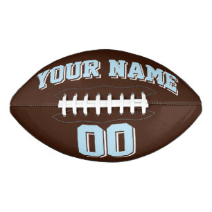 BROWN LIGHT BLUE AND WHITE Custom Football American Football