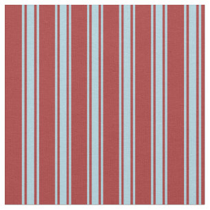 Brown & Light Blue Coloured Lined Pattern Fabric
