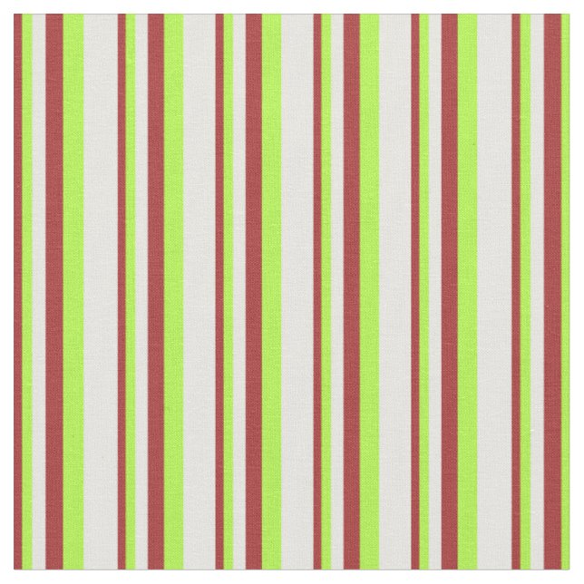 Brown, Light Green, and Mint Cream Lines Fabric (Close Up)