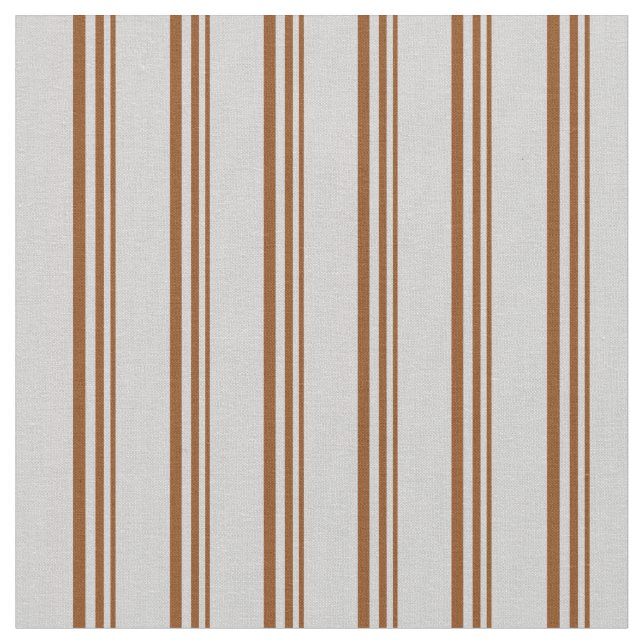 Brown & Light Grey Coloured Striped Pattern Fabric (Close Up)
