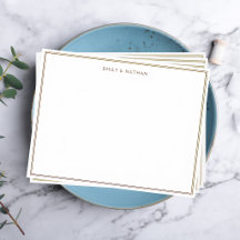 Brown Line Border Couple Wedding Engagement Custom