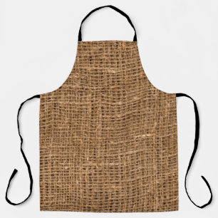 Brown Linen Canvas Texture Apron