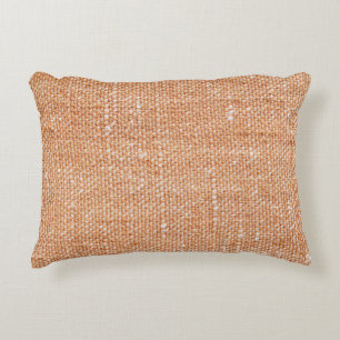 Brown Linen Canvas Texture Background Decorative Cushion