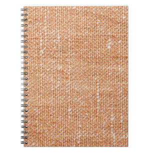 Brown Linen Canvas Texture Background Notebook