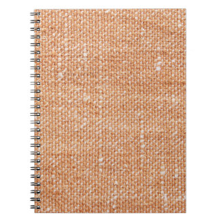 Brown Linen Canvas Texture Background Notebook