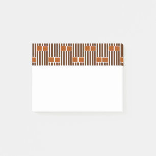 Brown Lines and Boxes Post-it Notes