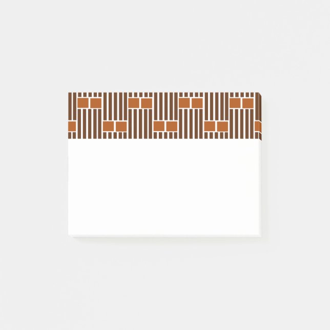 Brown Lines and Boxes  Post-it Notes (Front)