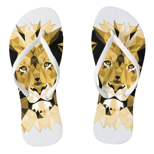 Brown Lion Flip Flops (Footbed)