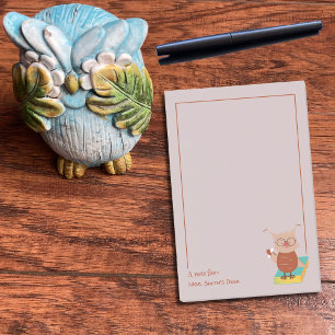 Brown Little Owl on a Book Teacher Post-It Notes