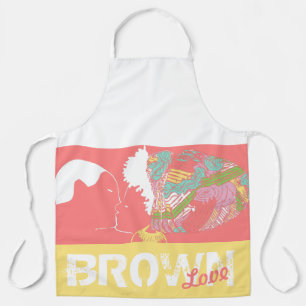 BROWN LOVE APRON