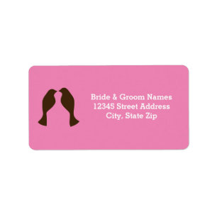 Brown Love Birds - Address Labels