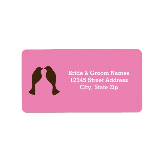 Brown Love Birds - Address Labels (Front)