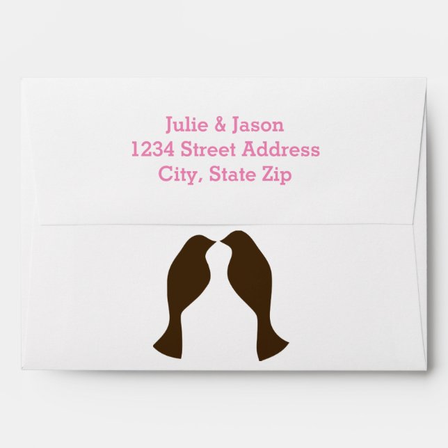Brown Love Birds - Envelope (Back (Top Flap))