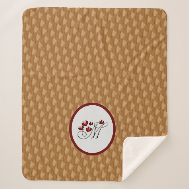 Brown lover sherpa blanket (Front)
