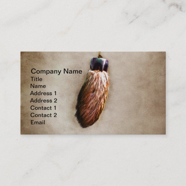 Brown Lucky Rabbit's Foot Business Card (Front)